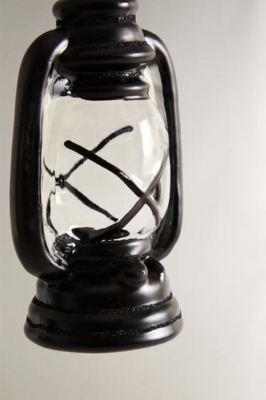BLACK CHRISTMAS LANTERN DECORATION WITH LIGHT - Black by Zara - Image 3