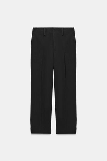 ZW COLLECTION PRESSED CREASE TROUSERS - Black by Zara