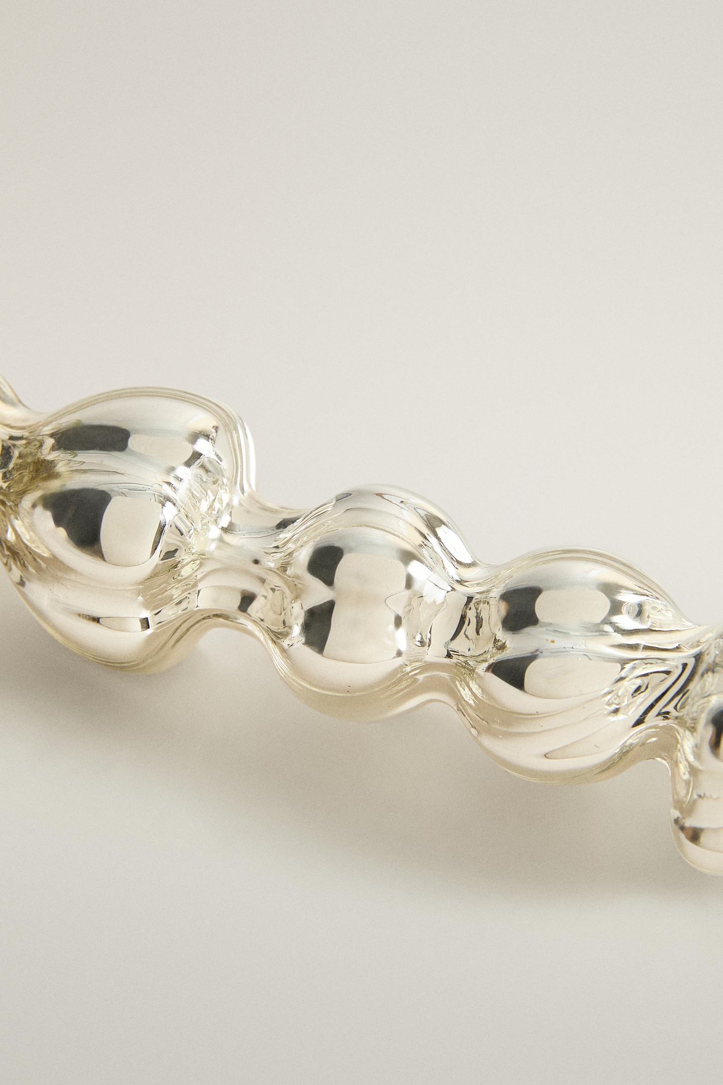 Ёлочные украшения Zara Elongated Sphere Christmas Tree Decoration, цвет: Серебряный — фото 4