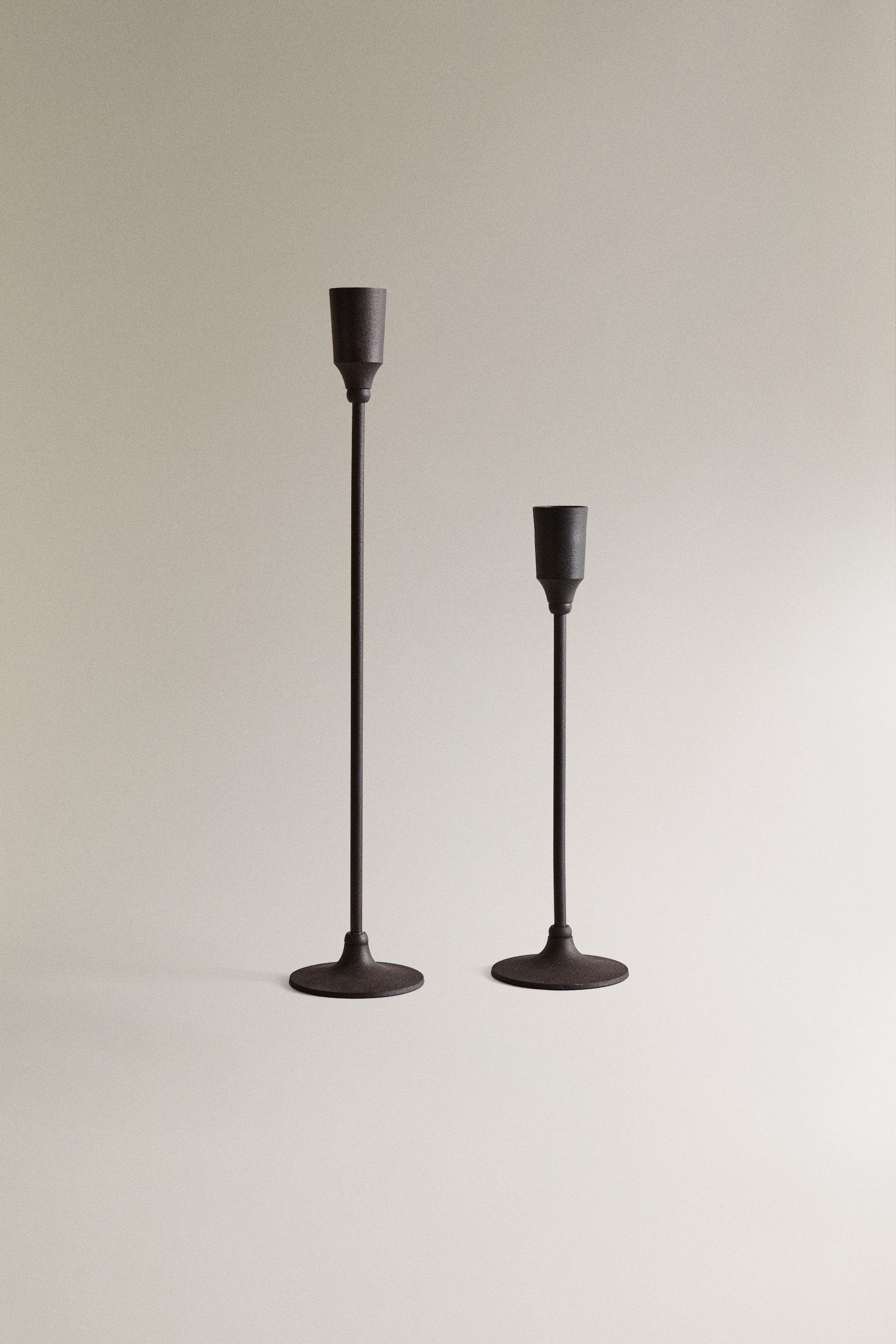 BRASS CANDLESTICK — Black
