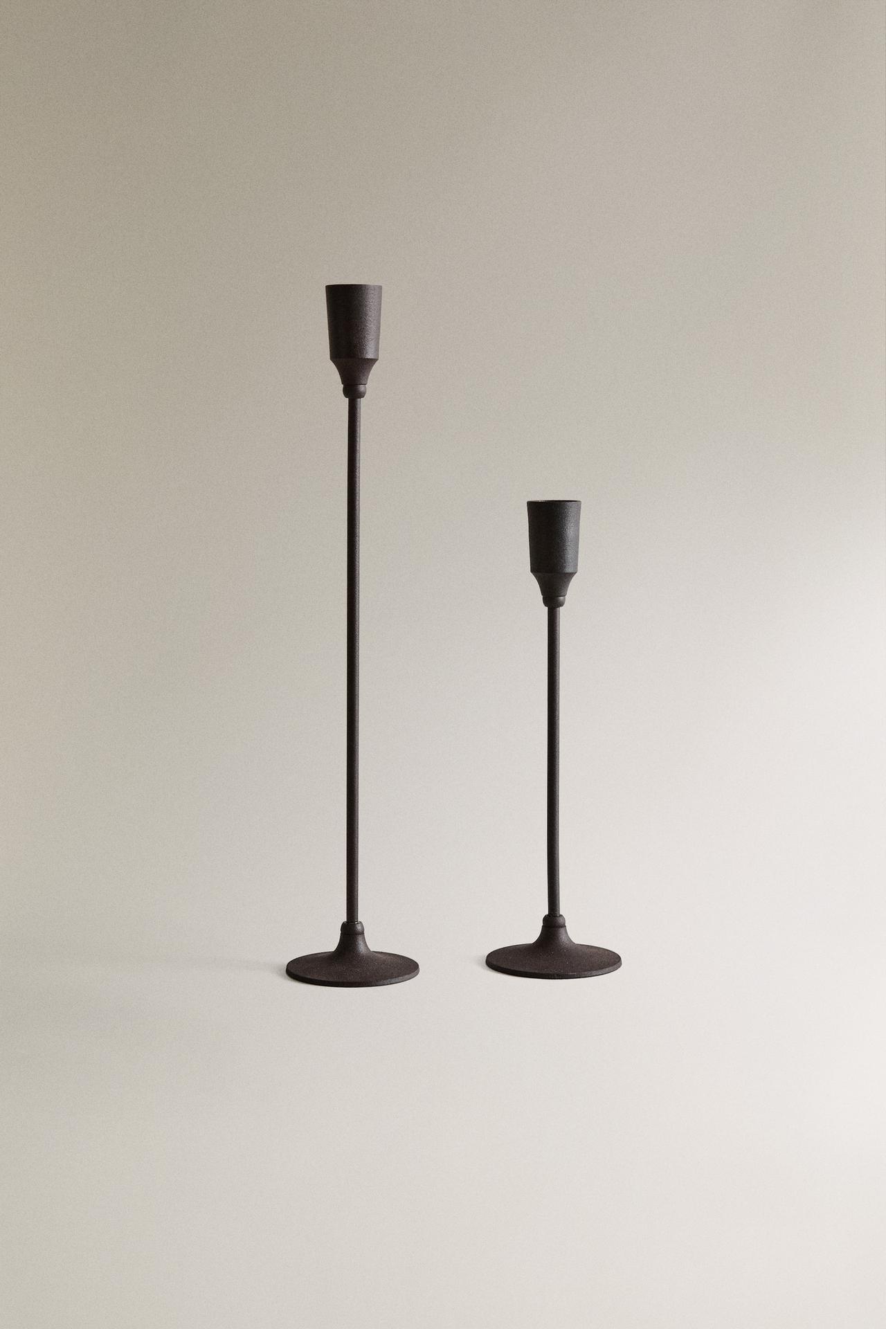 BRASS CANDLESTICK — Black