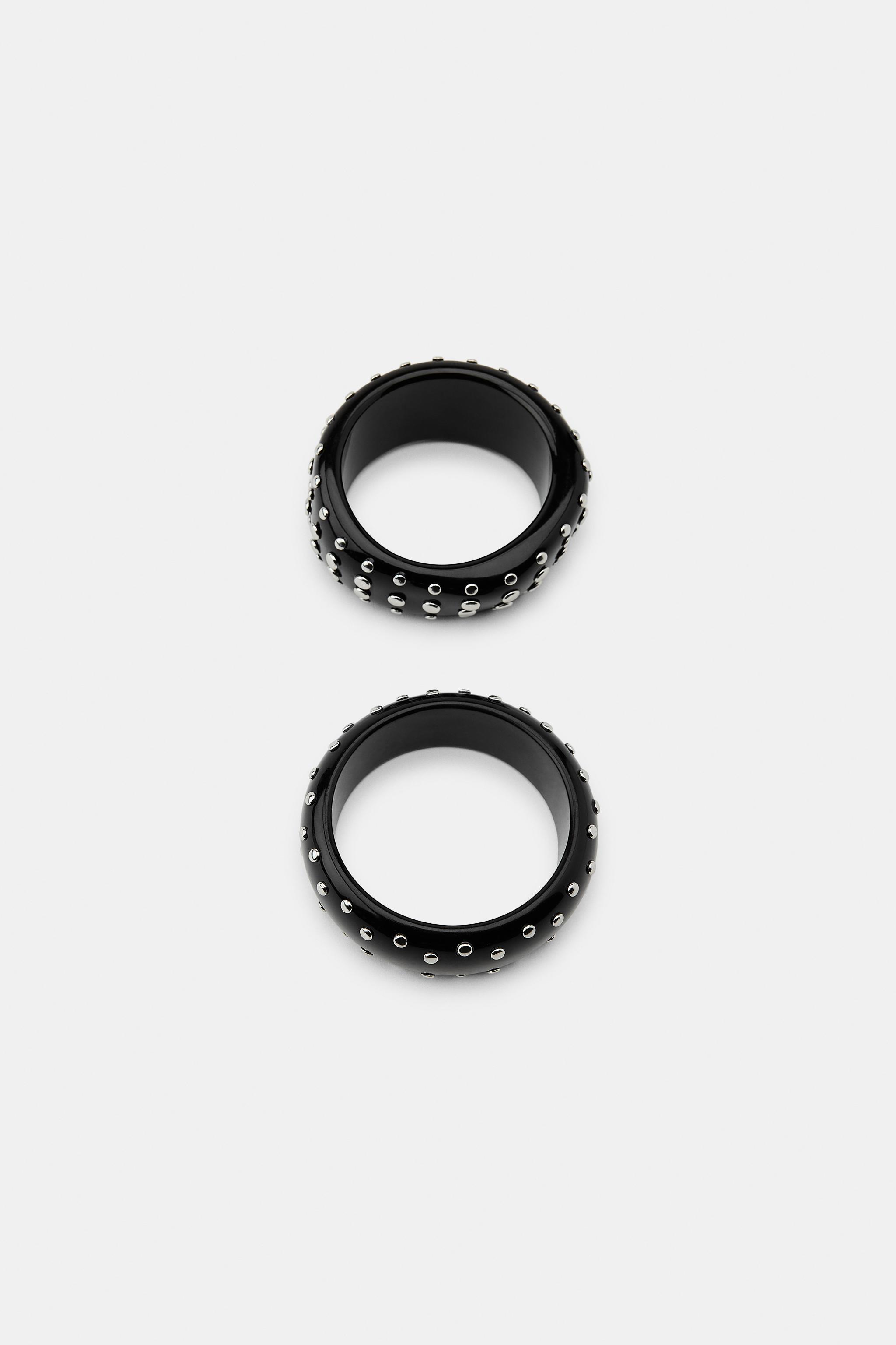 2-PACK OF RESIN STUDDED BRACELETS