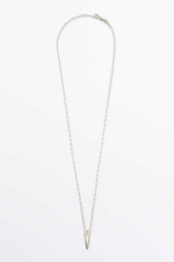 Zara Amphora pendant necklace - Silver - Image 0