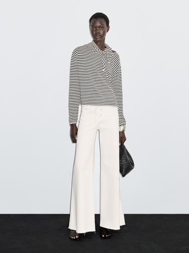 Zara Striped sweater with bandana - Ecru