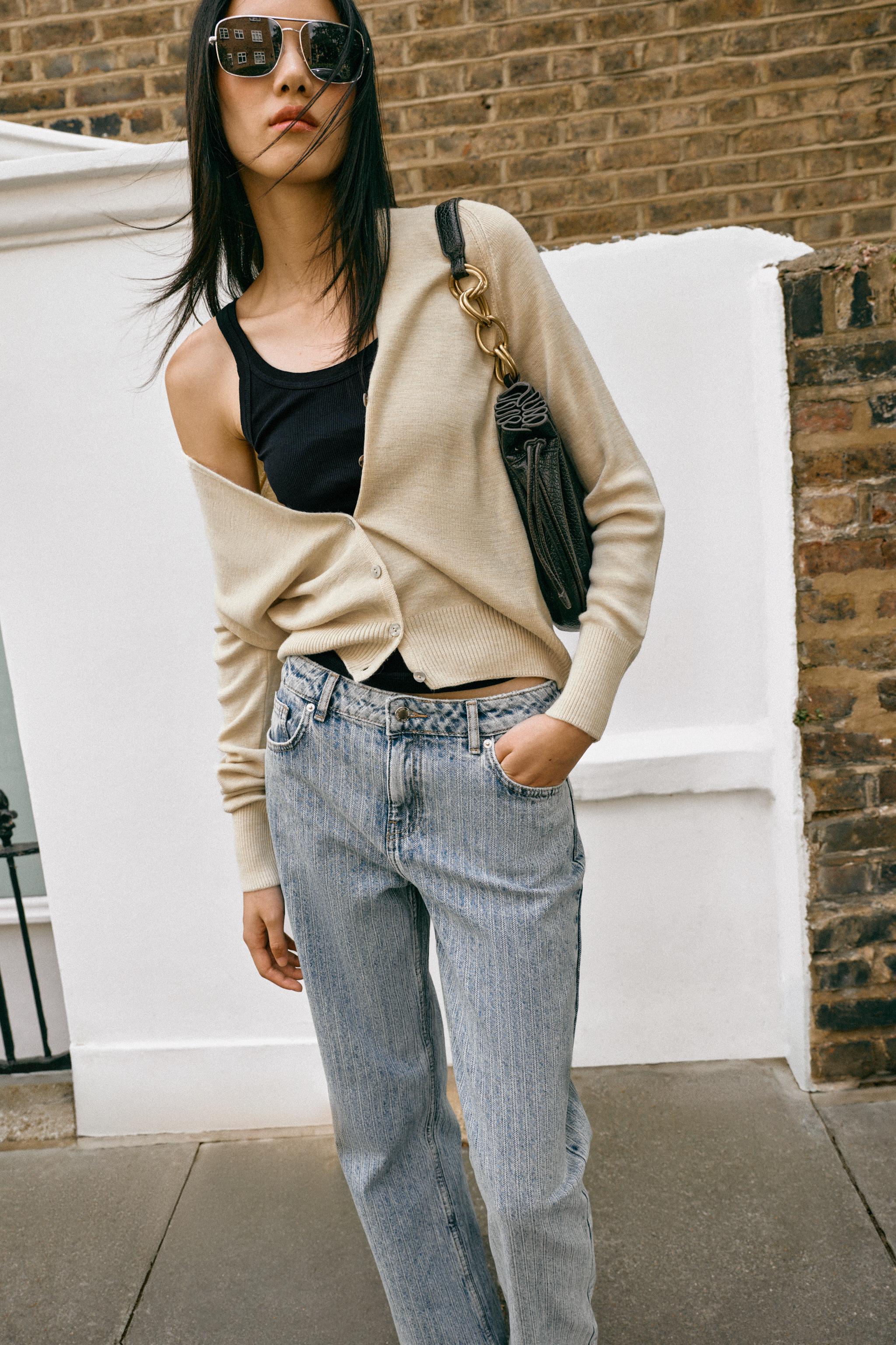 Zara Z1975 JAKARLI ORTA BEL STRAIGHT JEAN görsel 3