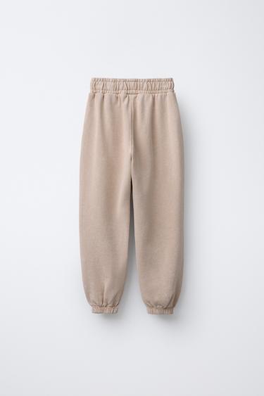 FADED JOGGING TROUSERS - Beige by Zara - Image 1