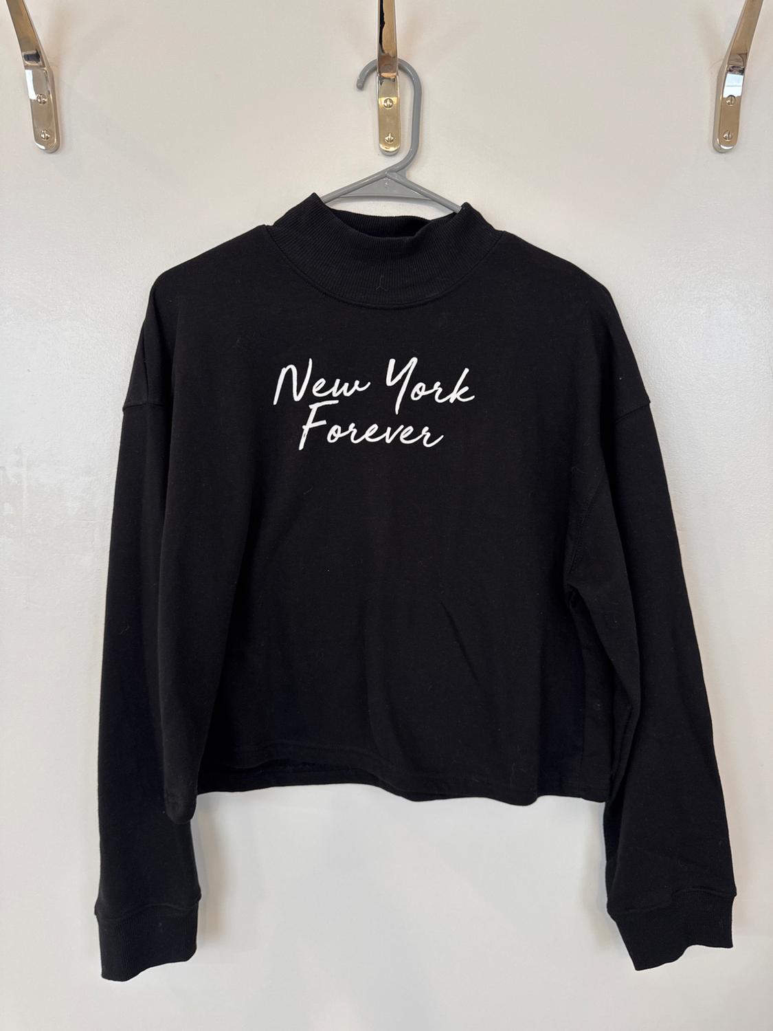 FRONT TEXT PRINT SWEATSHIRT