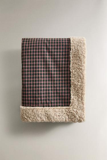 PLAID CARREAUX ANIMAUX DE COMPAGNIE NOËL - Vert de Zara - Image 3