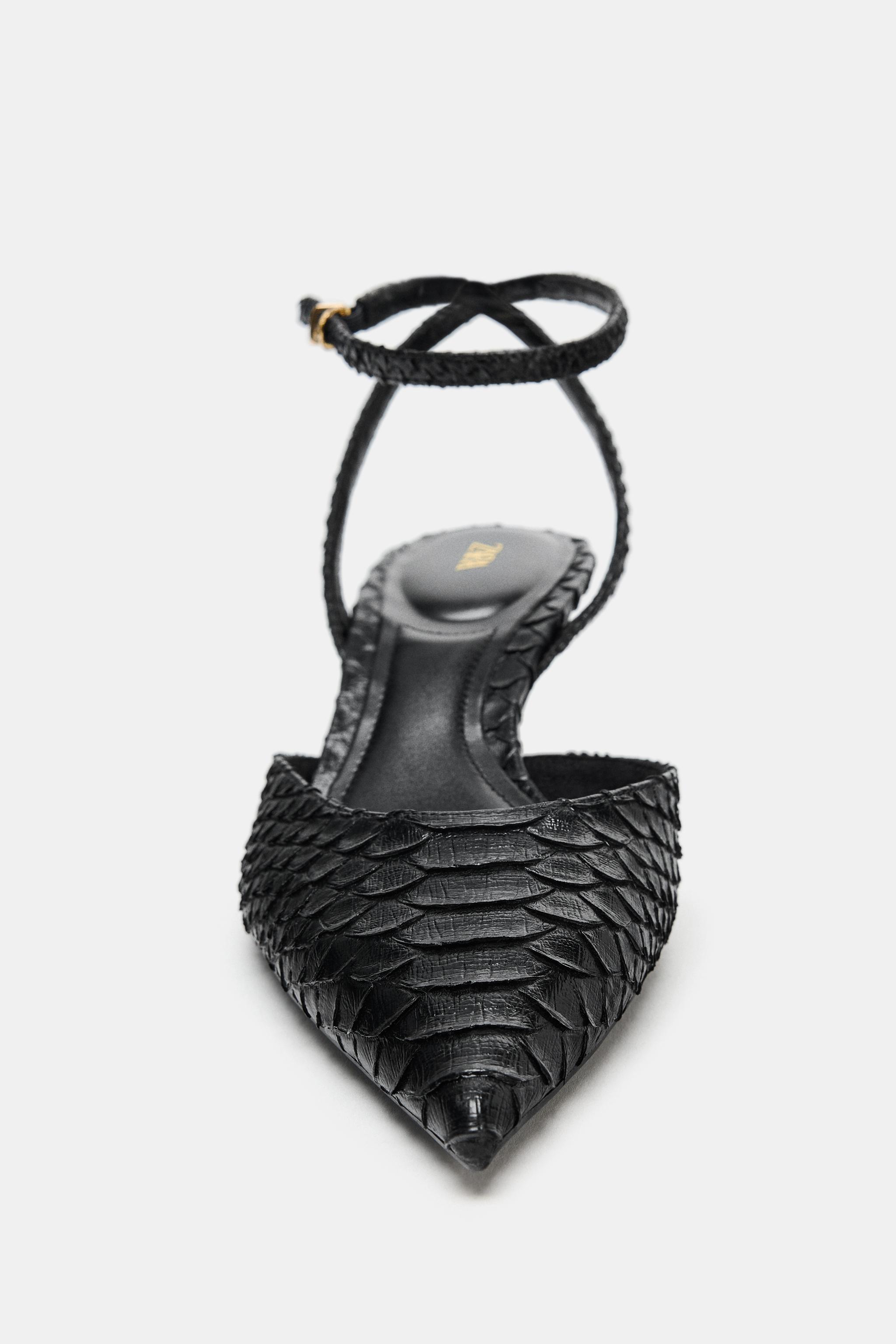 EMBOSSED SLINGBACK SHOES