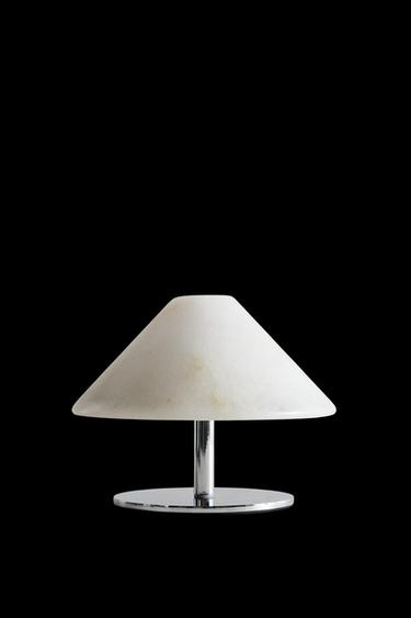 Zara CORDLESS ALABASTER TABLE LAMP - Ecru