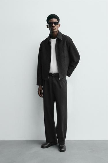 SHINY TEXTURED JACKET - Black by Zara - Image 0