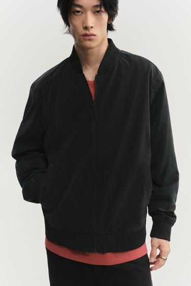 Zara 輕質飛行員夾克 - 黑色