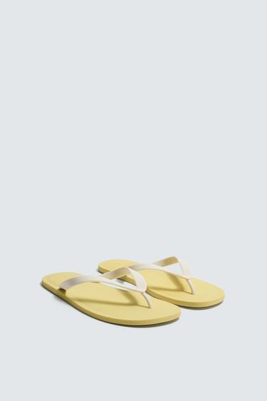 САНДАЛИИ С РЕМЕШКАМИ — ЖЕЛТЫЙ от Zara