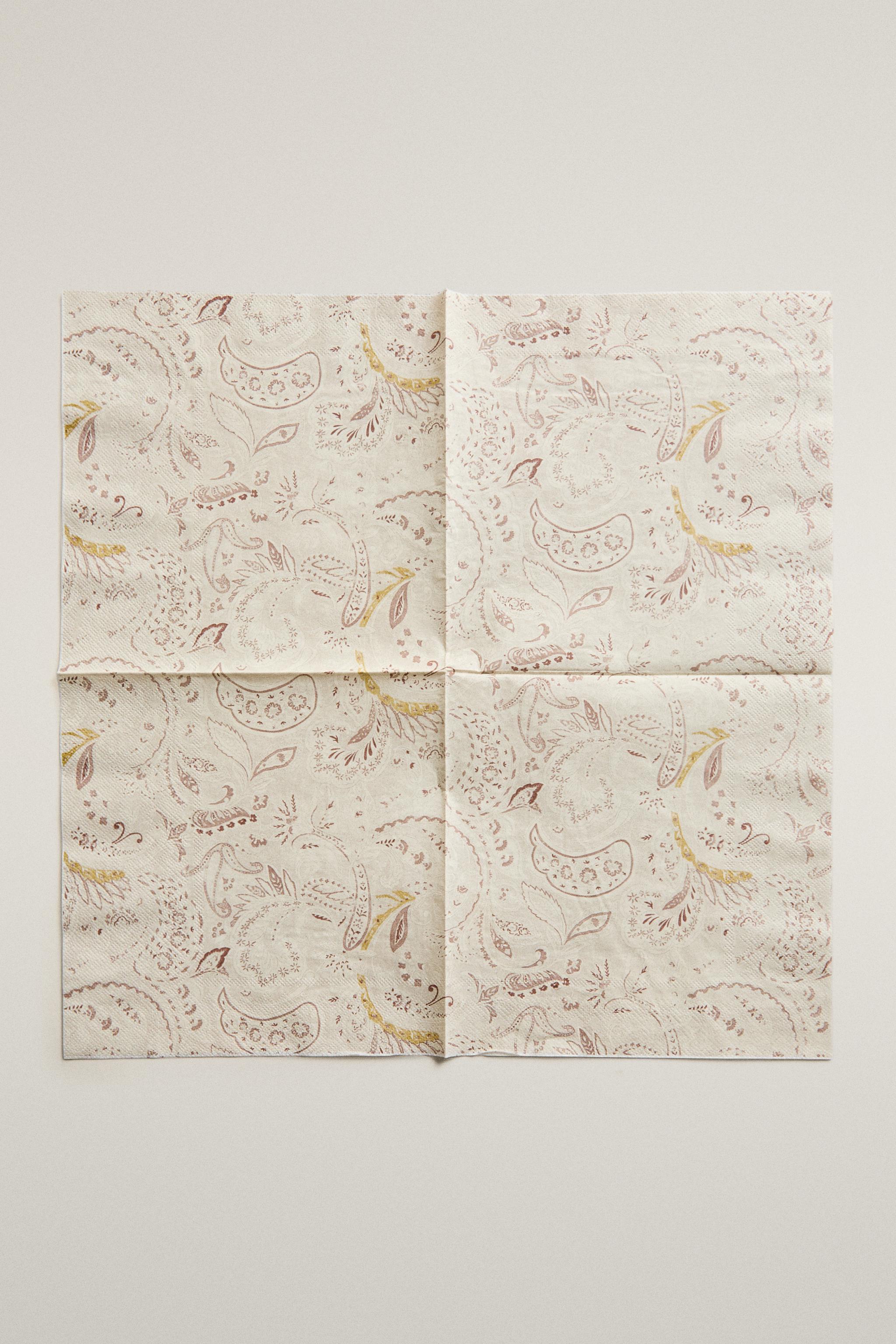 PAISLEY PAPER NAPKIN PACK (PACK OF 20)