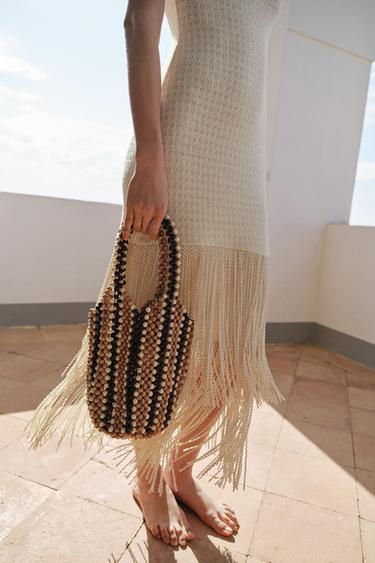 BEADED SHOULDER BAG - Multicoloured by Zara