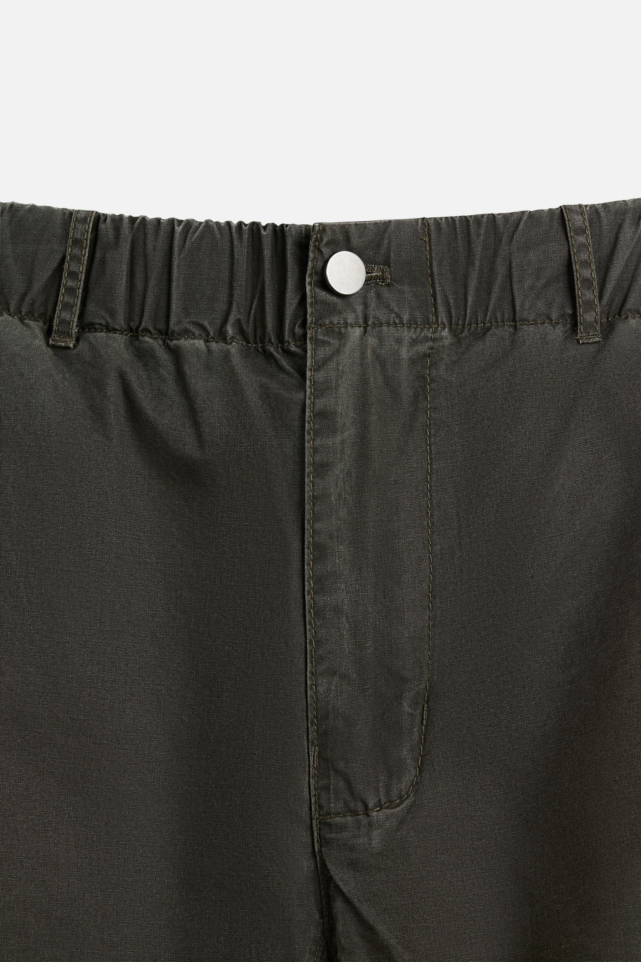 ウォッシュドテクニカルカーゴパンツ - カーキ | ZARA Japan / 日本