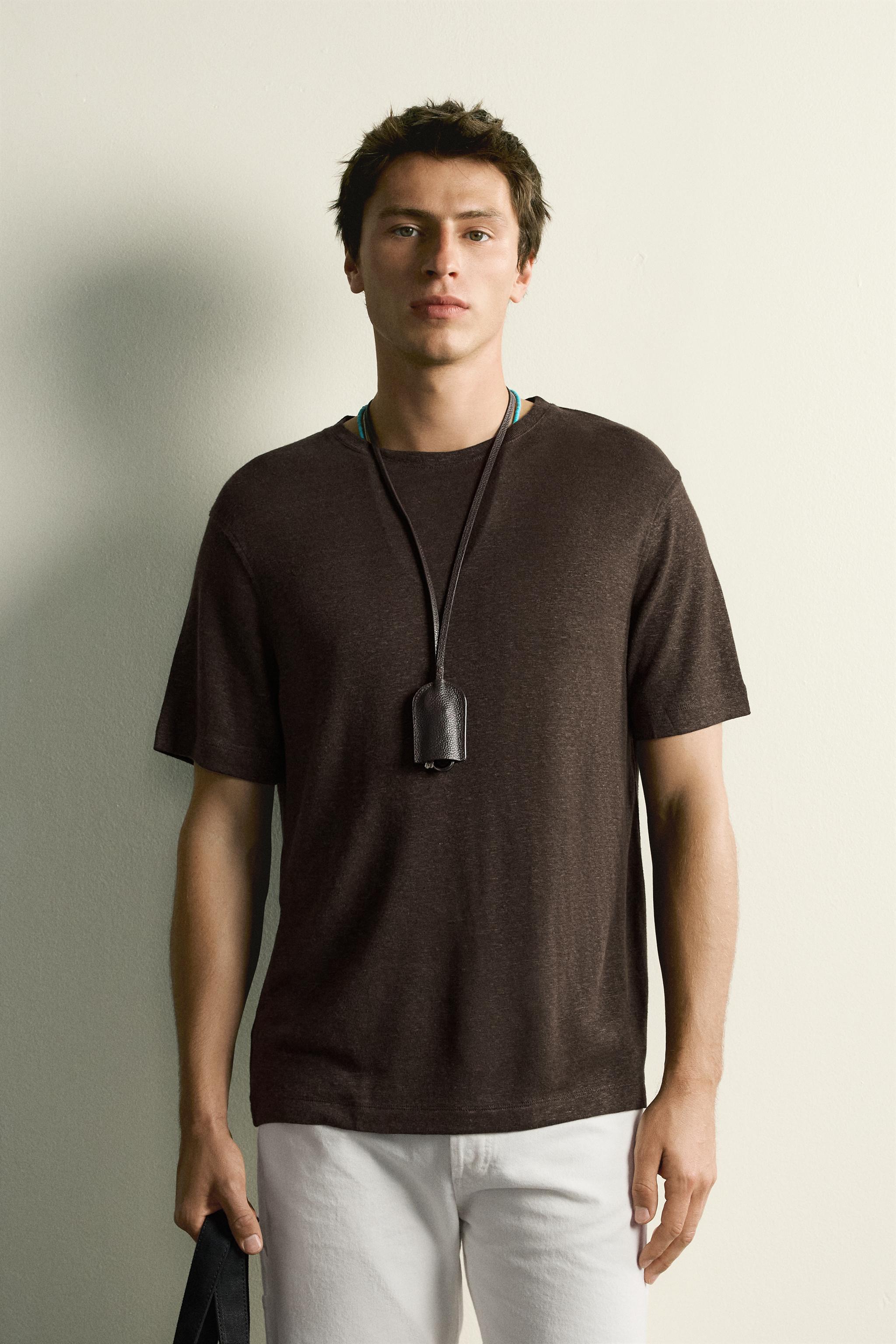 HEMP-VISCOSE REGULAR FIT T-SHIRT