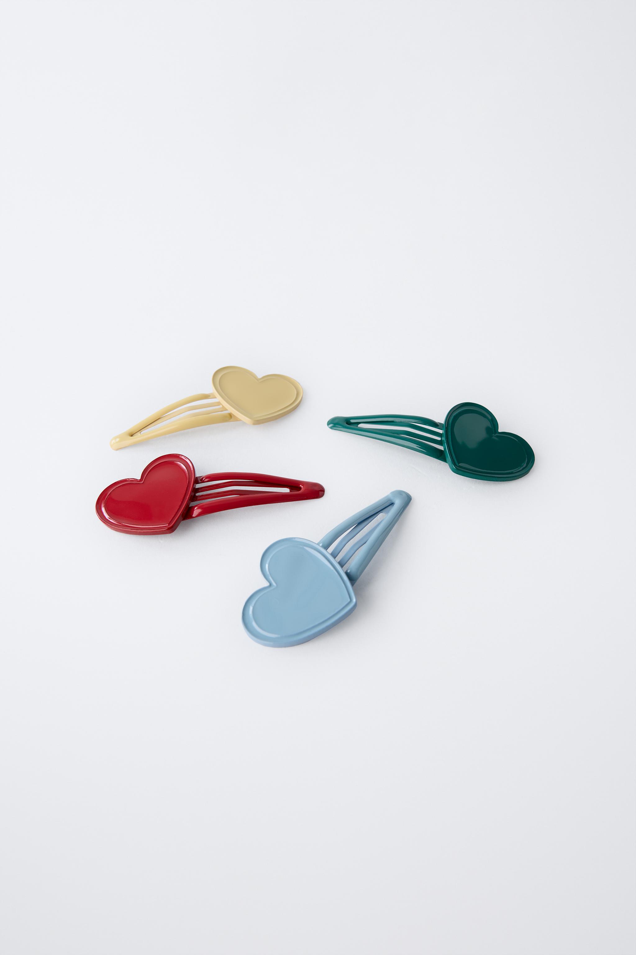 4-PACK OF HEART CLIPS BENSIMON X ZARA