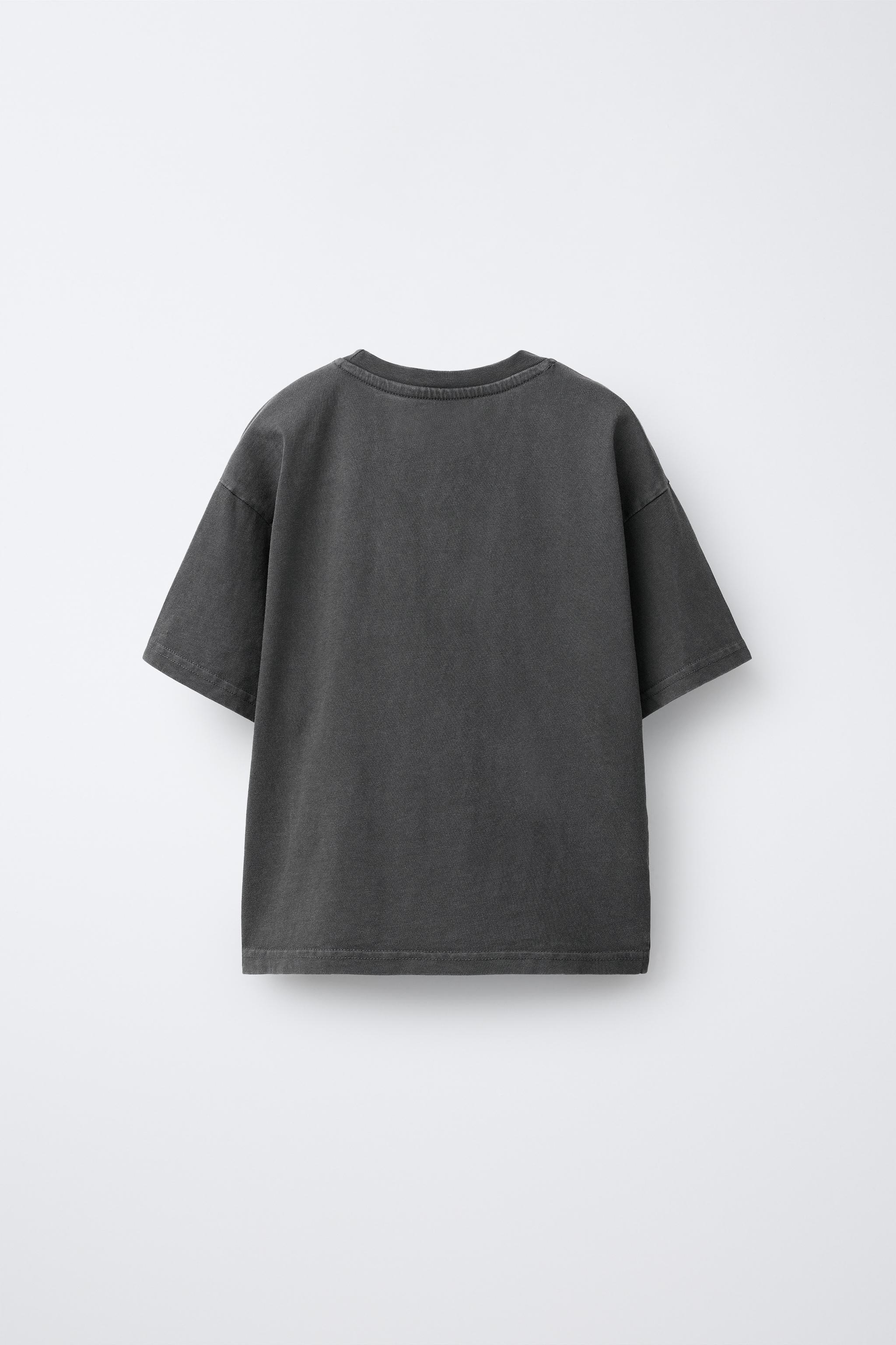 ららら TEXTURED GRAFFITI PRINT T-SHIRT - Ecru | ZARA United States