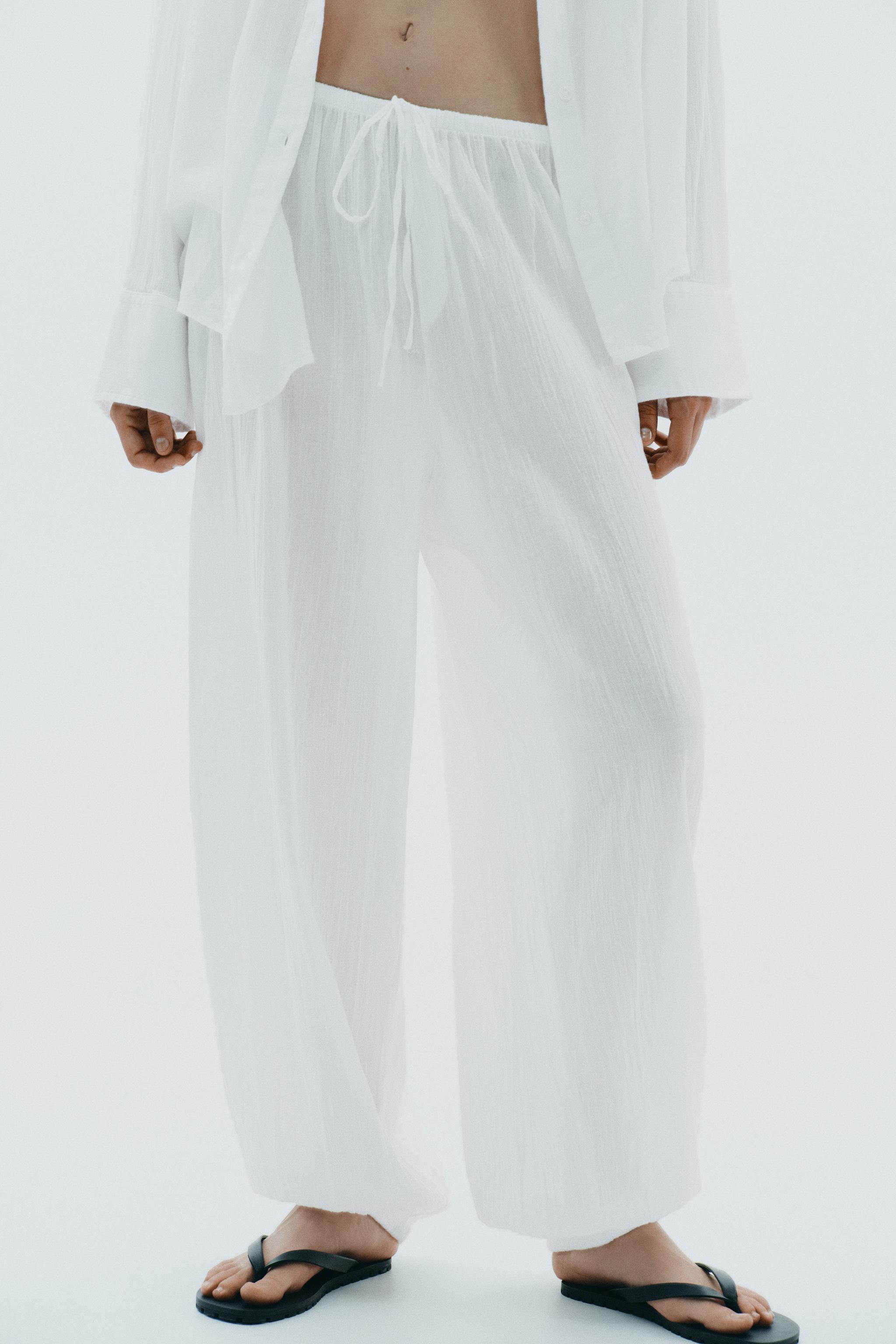 FLOWY BALLOON PANTS - White | ZARA United States