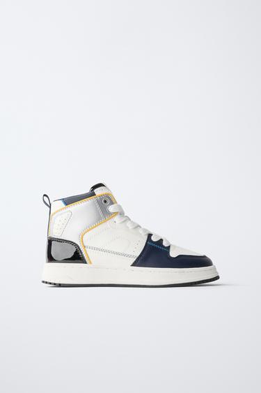 Zara HIGH TOP SNEAKERS WITH PIECES - Multi-color - Image 0