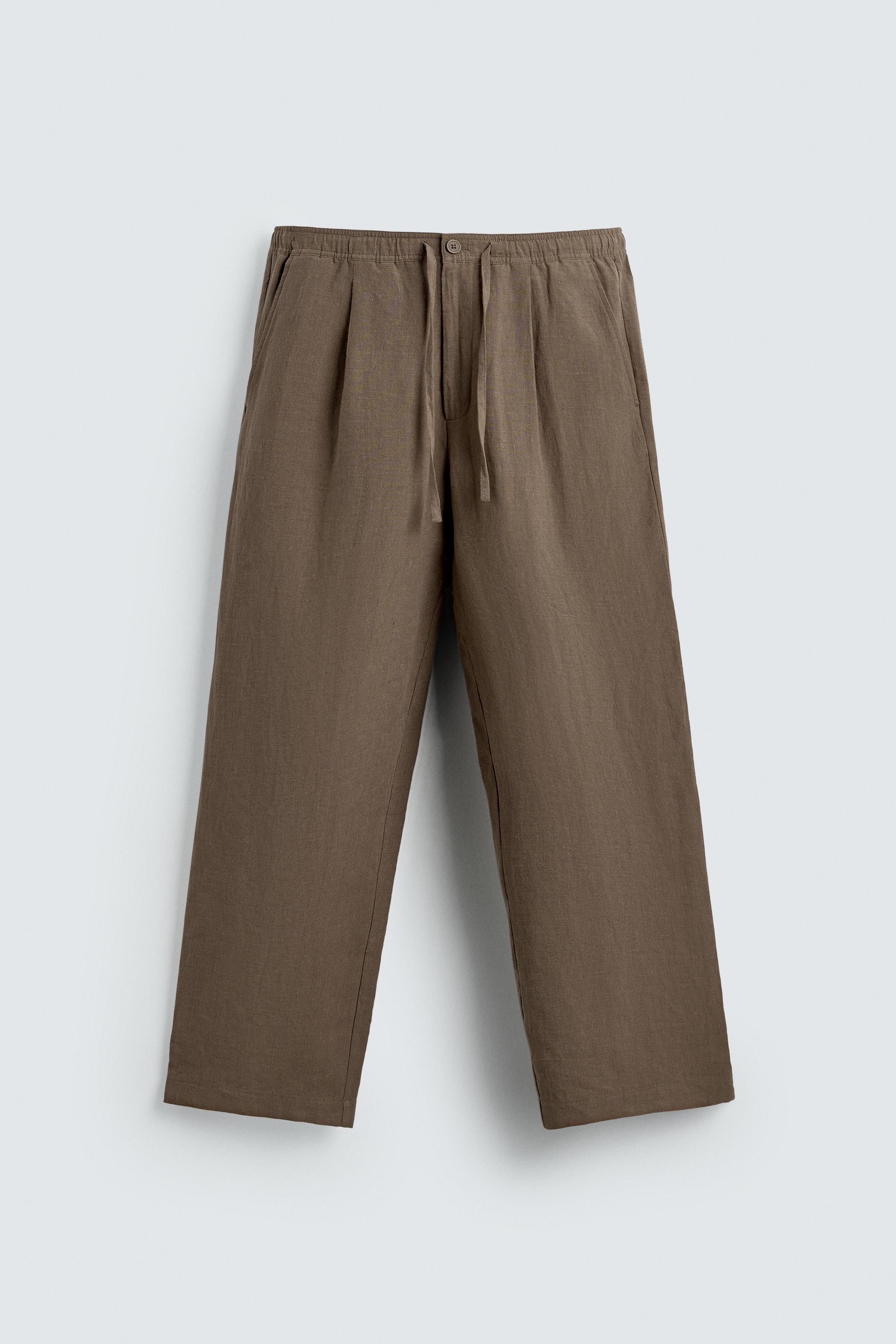 100% LINEN RELAXED FIT PANTS