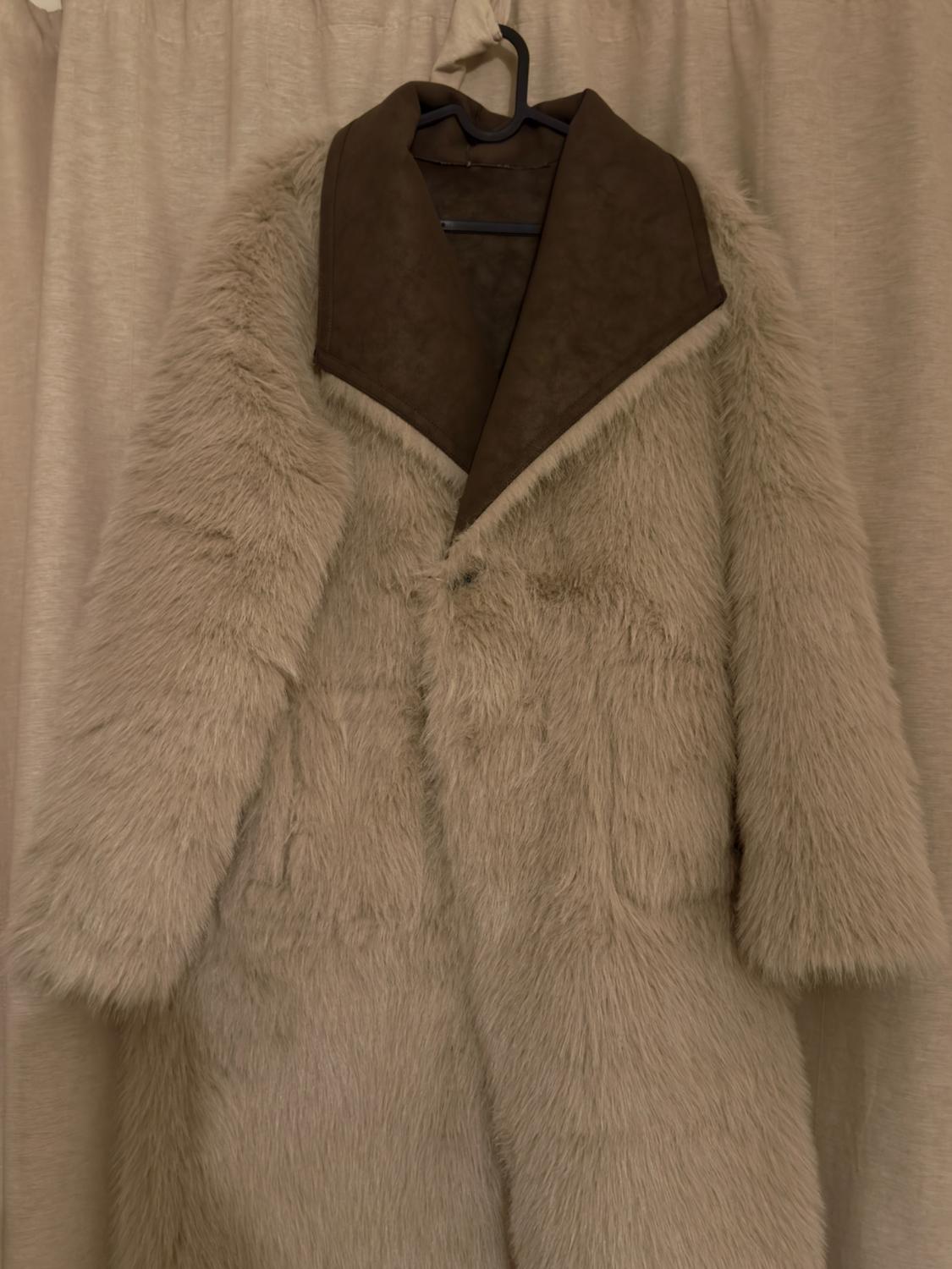 REVERSIBLE DOUBLE-FACED FAUX FUR COAT - Image 6