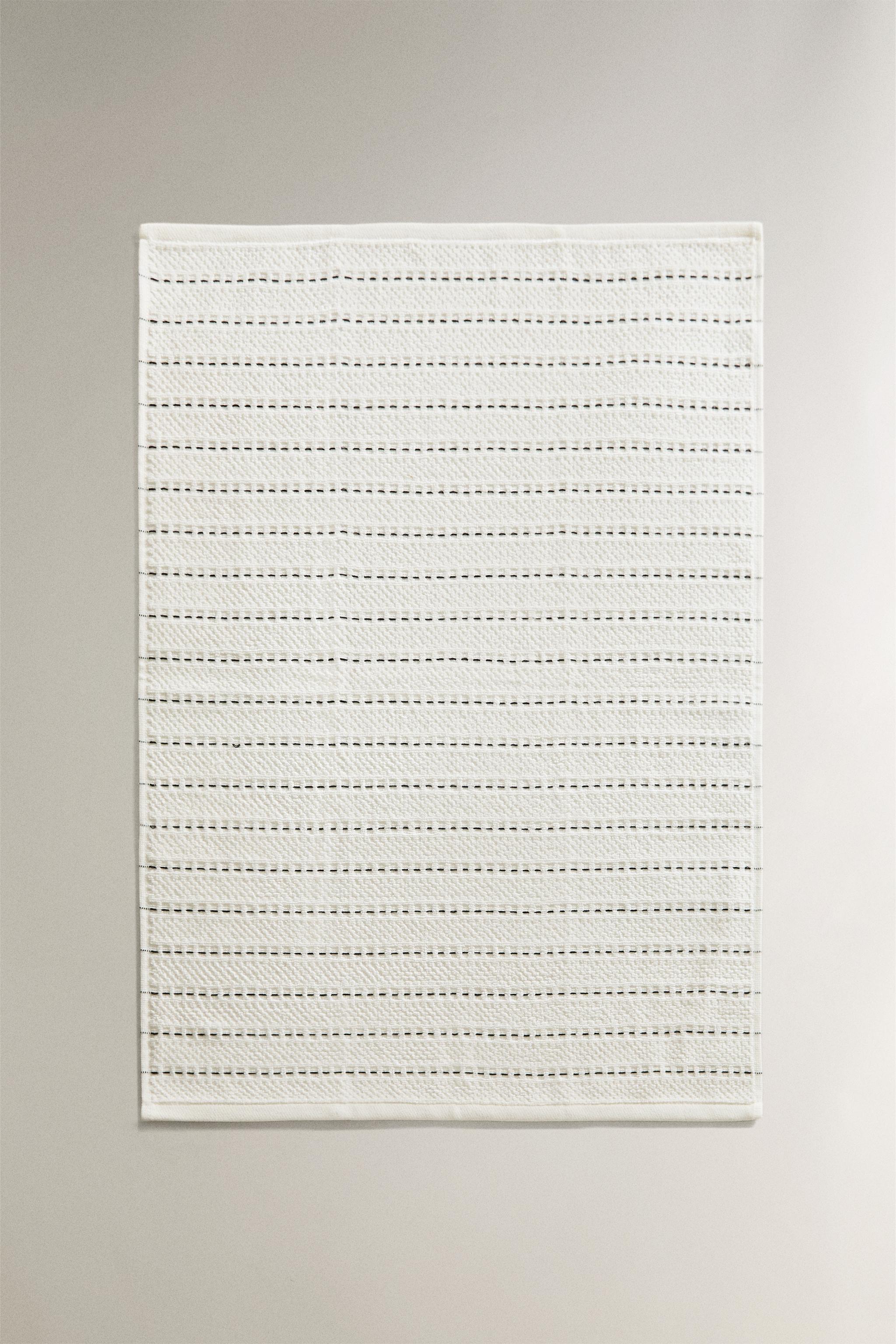 Cotton Terrycloth Kitchen Towel — Black / Yellow