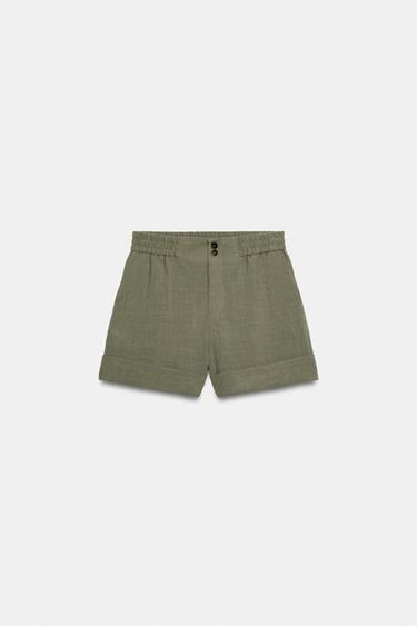SHORT À REVERS - vert kaki-moyen de Zara - Image 6