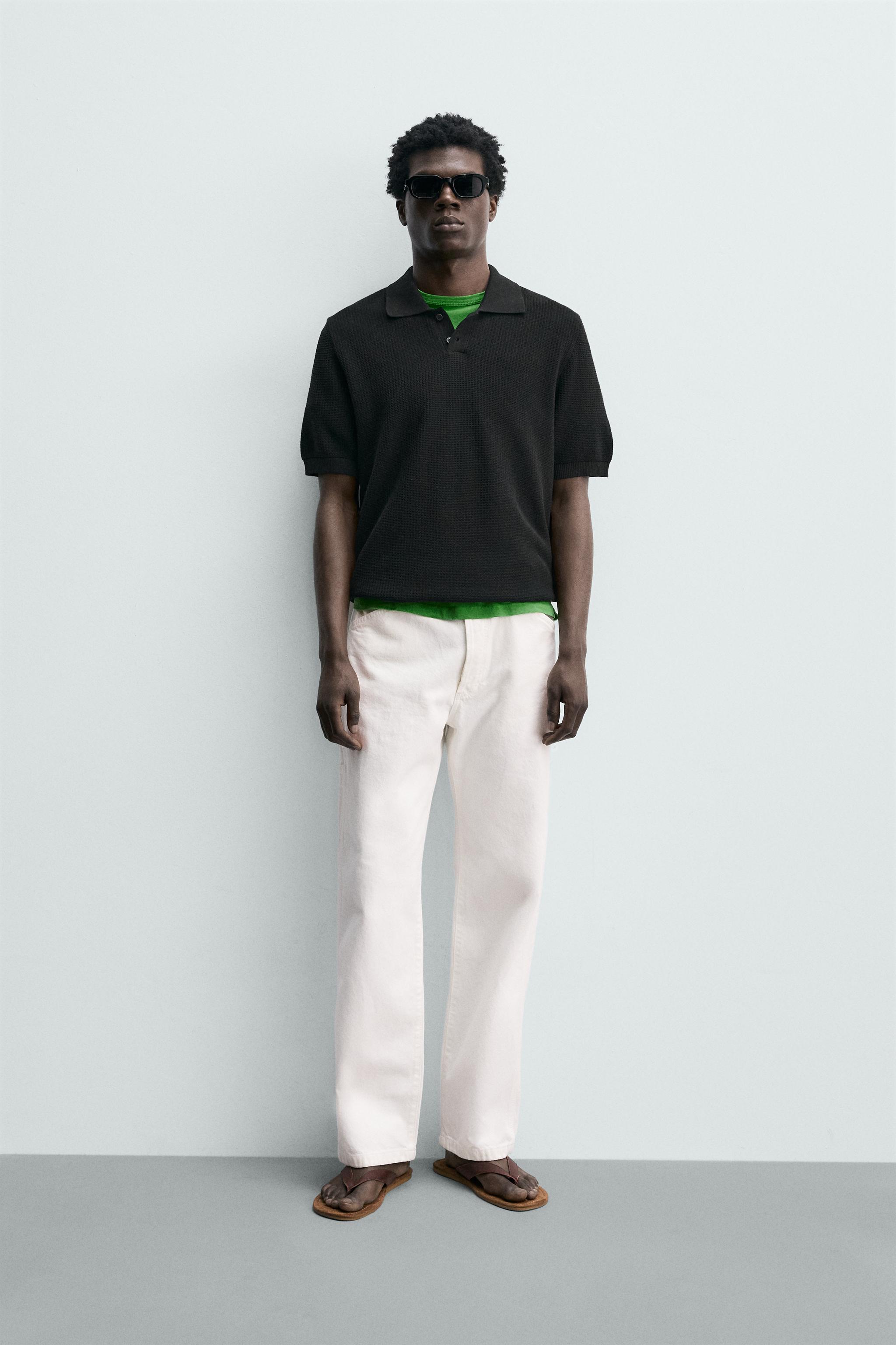 REGULAR FIT TEXTURED KNIT POLO