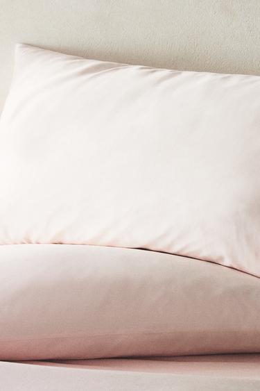 SATEEN PILLOWCASE WITH TRIM (300 THREAD COUNT) - Pastel pink by Zara - Image 5