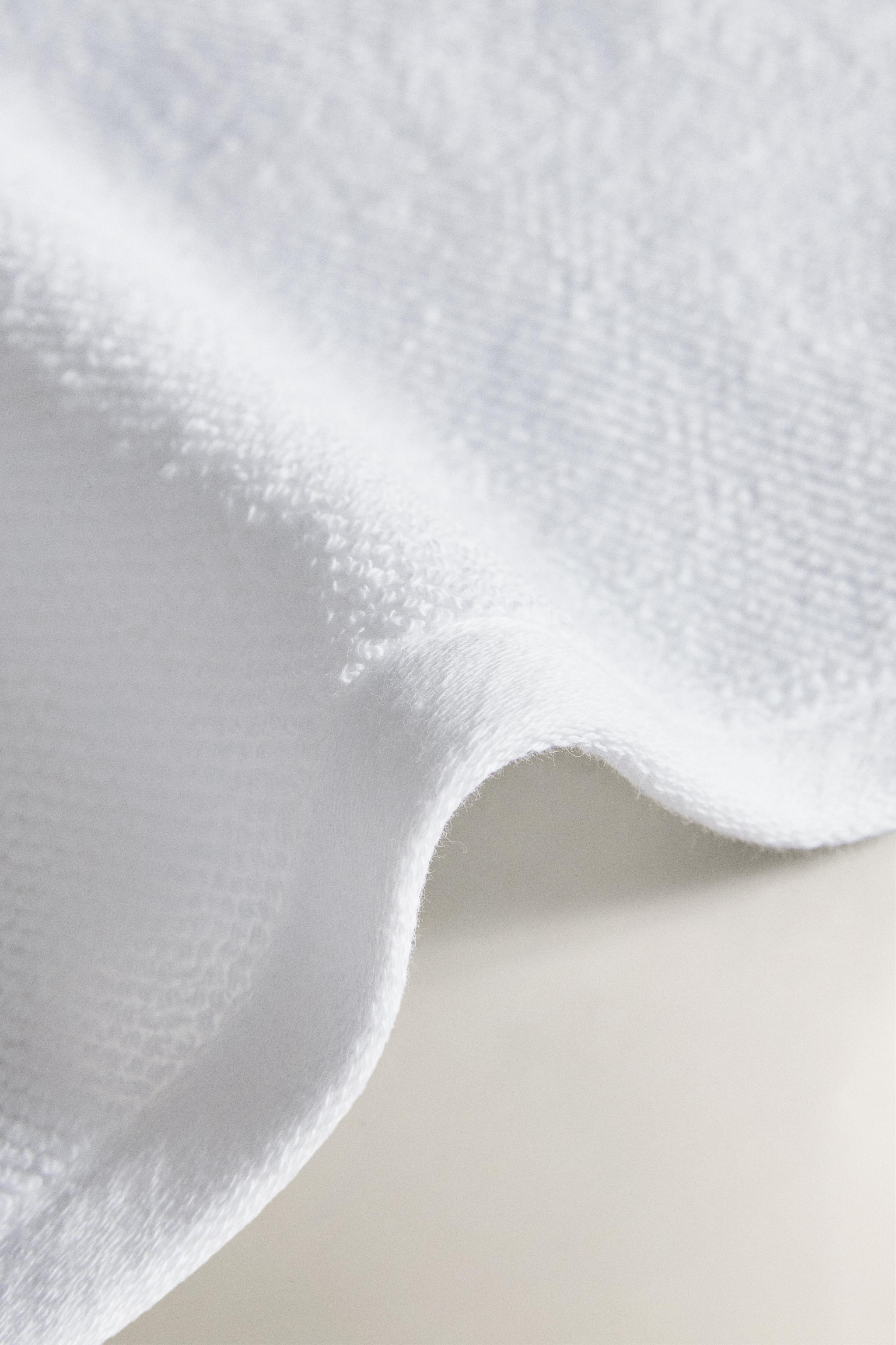 LOT DE 3 SERVIETTES TOILETTE EN COTON POINT RIZ