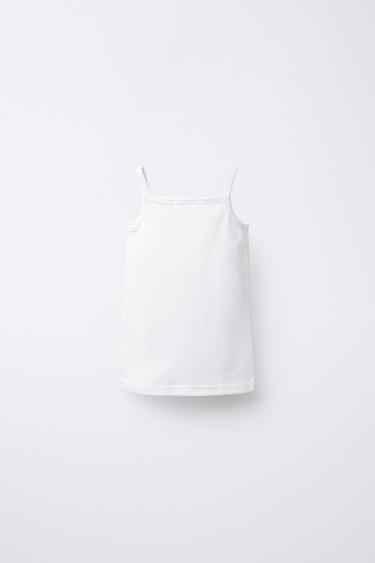 LOT DE TROIS HAUTS À BRETELLES - Blanc de Zara - Image 2
