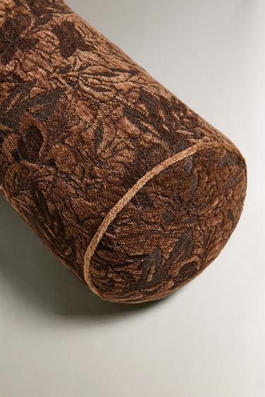 JACQUARD BOLSTER CUSHION - Pink by Zara - Image 2