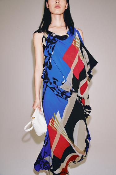 ZW COLLECTION PRINTED MIDI DRESS — Multicolored 2