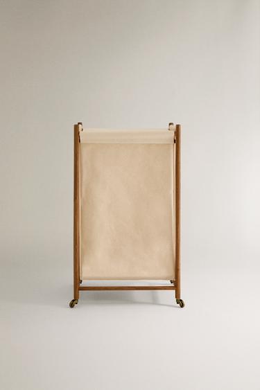 LAUNDRY BASKET WITH LID - Brown by Zara