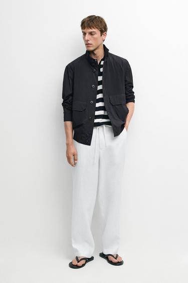 Veste bomber à détail poches - Bleu marine foncé de Zara