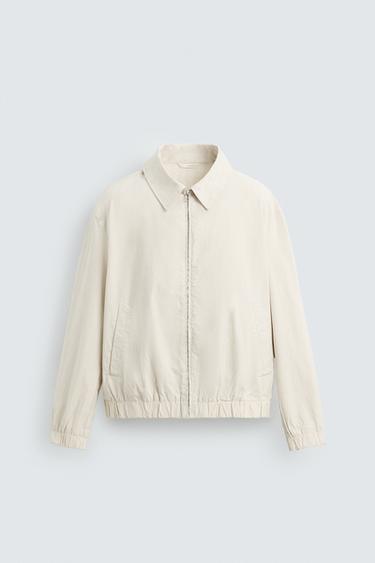 STRIPED TEXTURED JACKET - striped by Zara