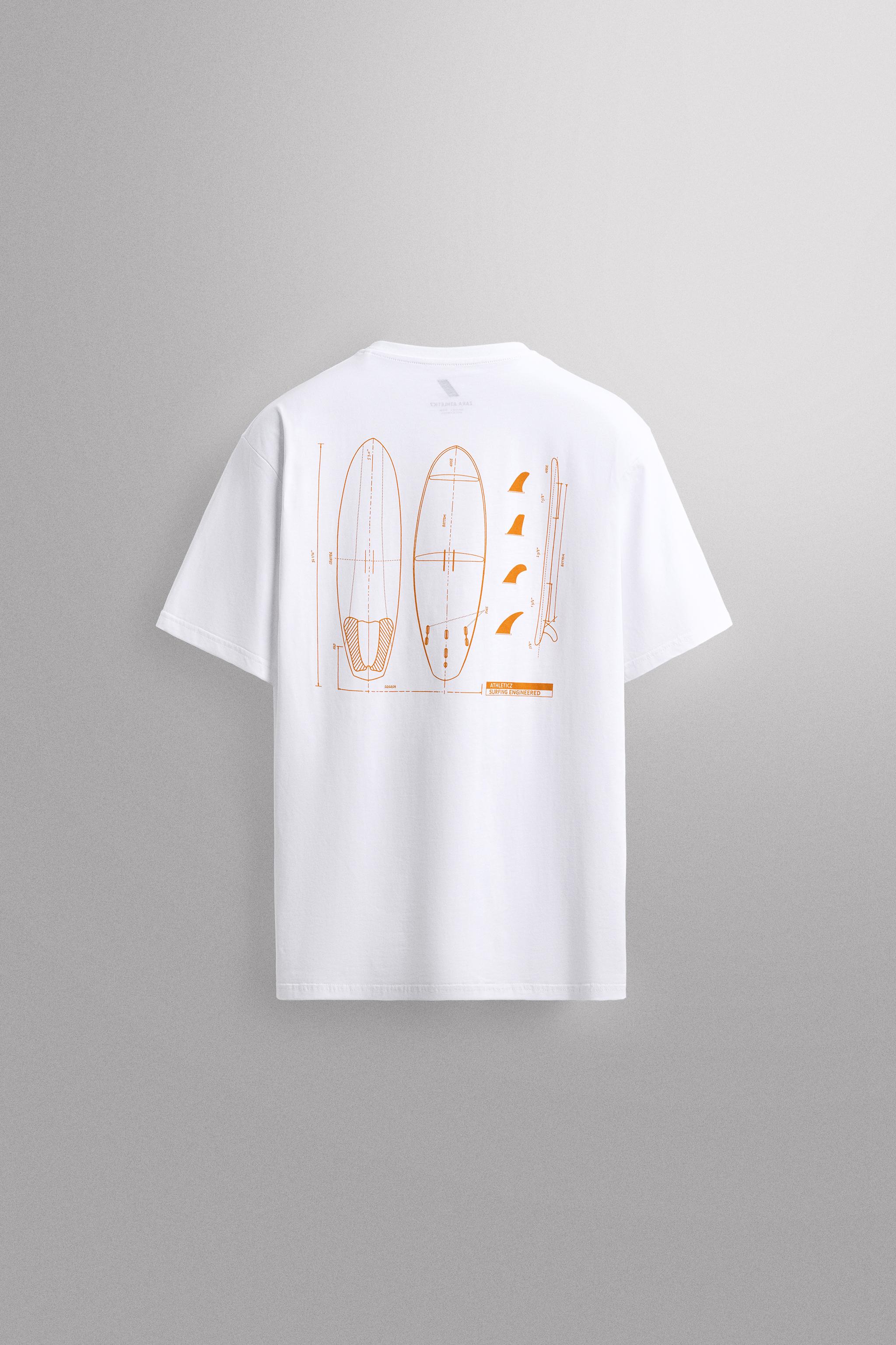 ［ZARA］サーフボードプリントTシャツ SURFBOARD PRINT T-SHIRT - White | ZARA United States