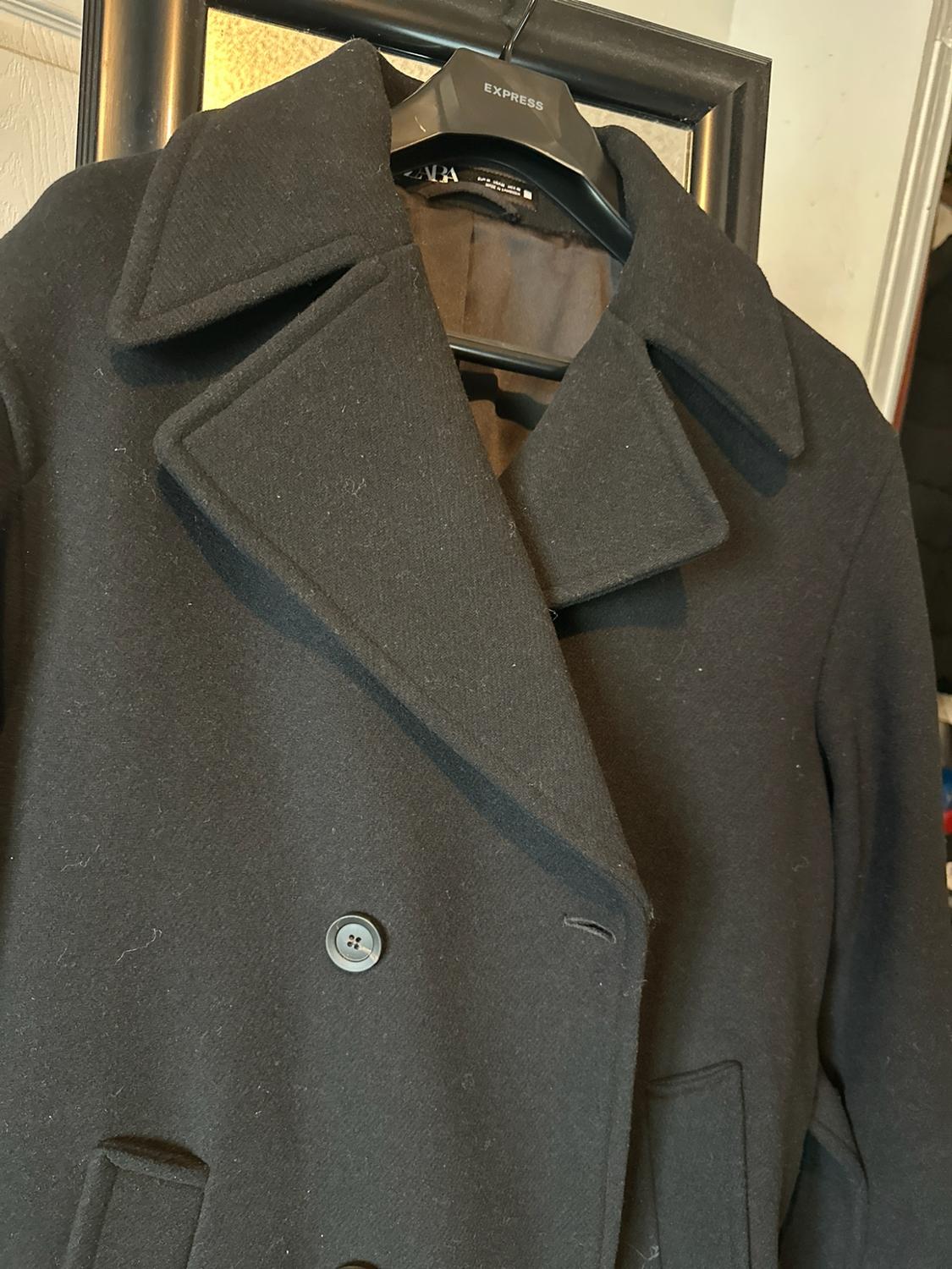 DOUBLE BREASTED WOOL BLEND COAT - Image 4