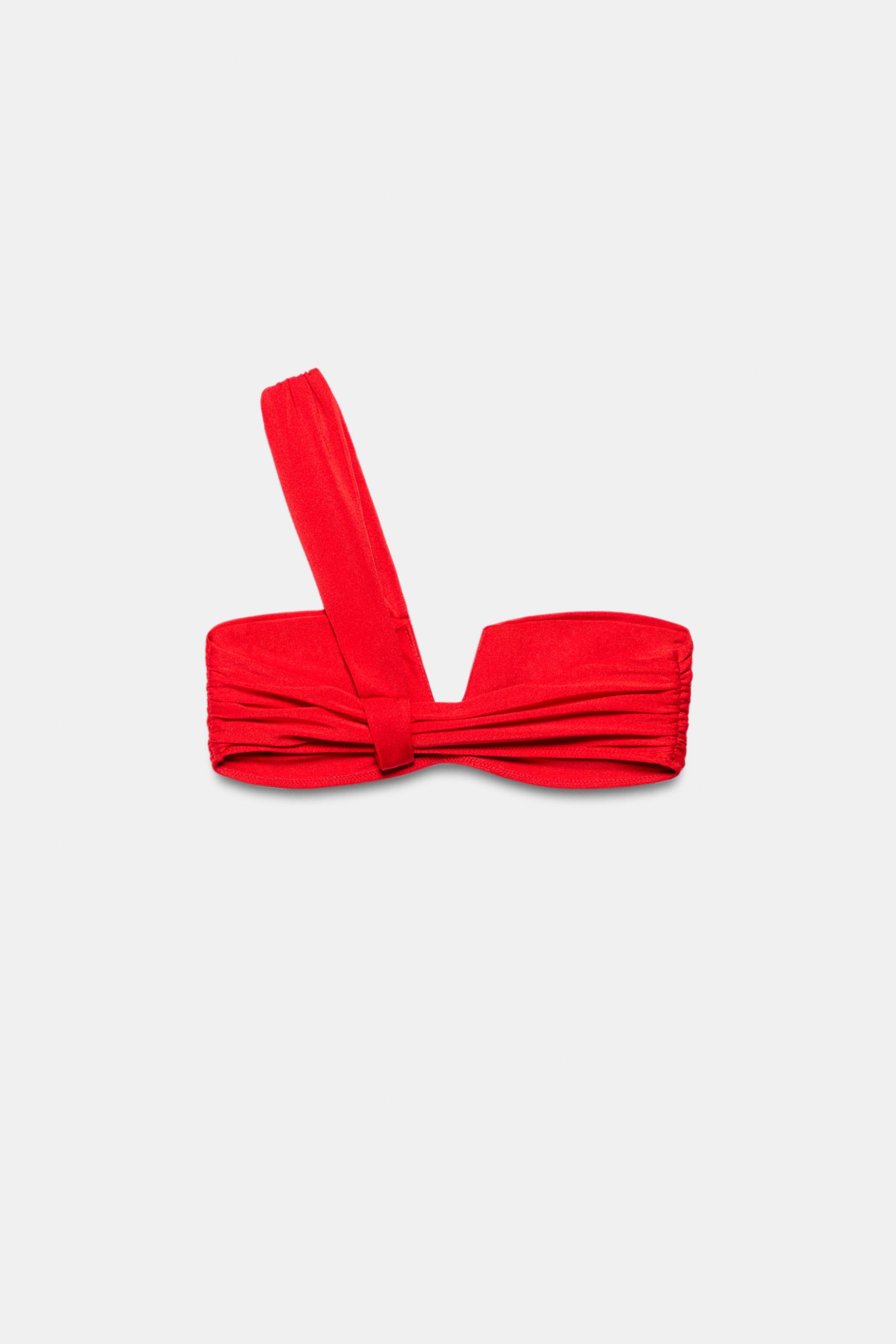 Верх бикини CROSS-STRAP, атлас — Zara — фото 6