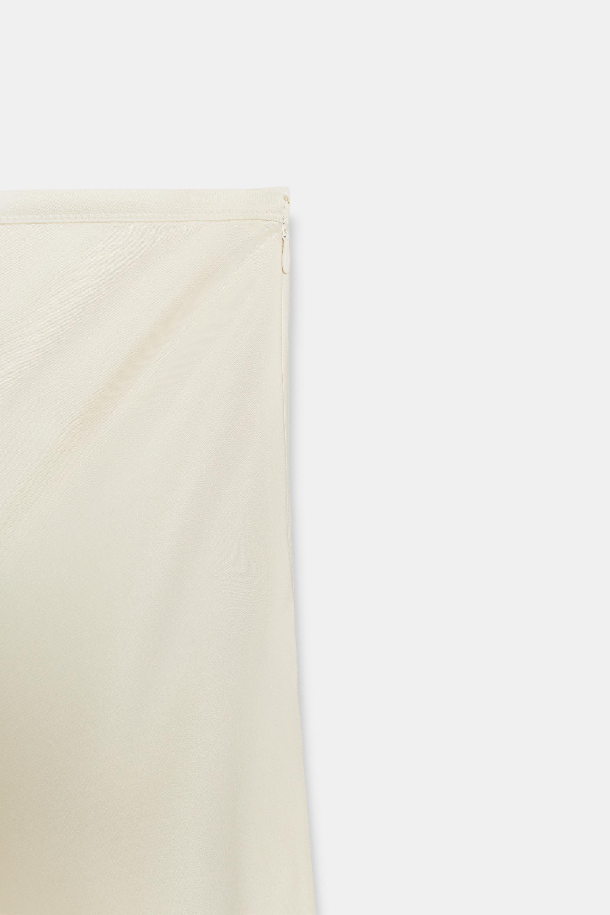 Женские юбки Zara ZW COLLECTION SATIN SKIRT — фото 10