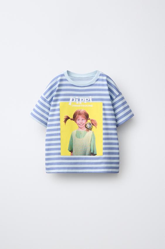 ФУТБОЛКА В ПОЛОСКУ «ПЕППИ ДЛИННЫЙЧУЛОК» © ASTRID LINDGREN COMPANY — Полоски от Zara — изображение 0