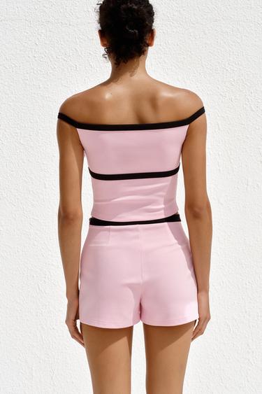 SKORT WITH BOW - Pink by Zara - Image 4