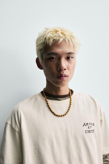 SLOGAN PRINT T-SHIRT - White by Zara - Image 5