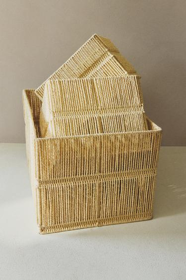 CORBEILLE PAPIER TRESSÉ - Écru de Zara - Image 5