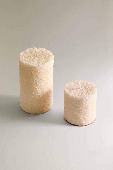 CYLINDRICAL CHRISTMAS CANDLE - White by Zara - Image 1