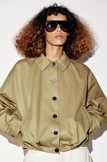 BALLOON JACKET - Khaki by Zara