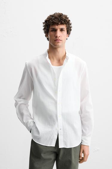 CREASED-EFFECT SHIRT - White by Zara