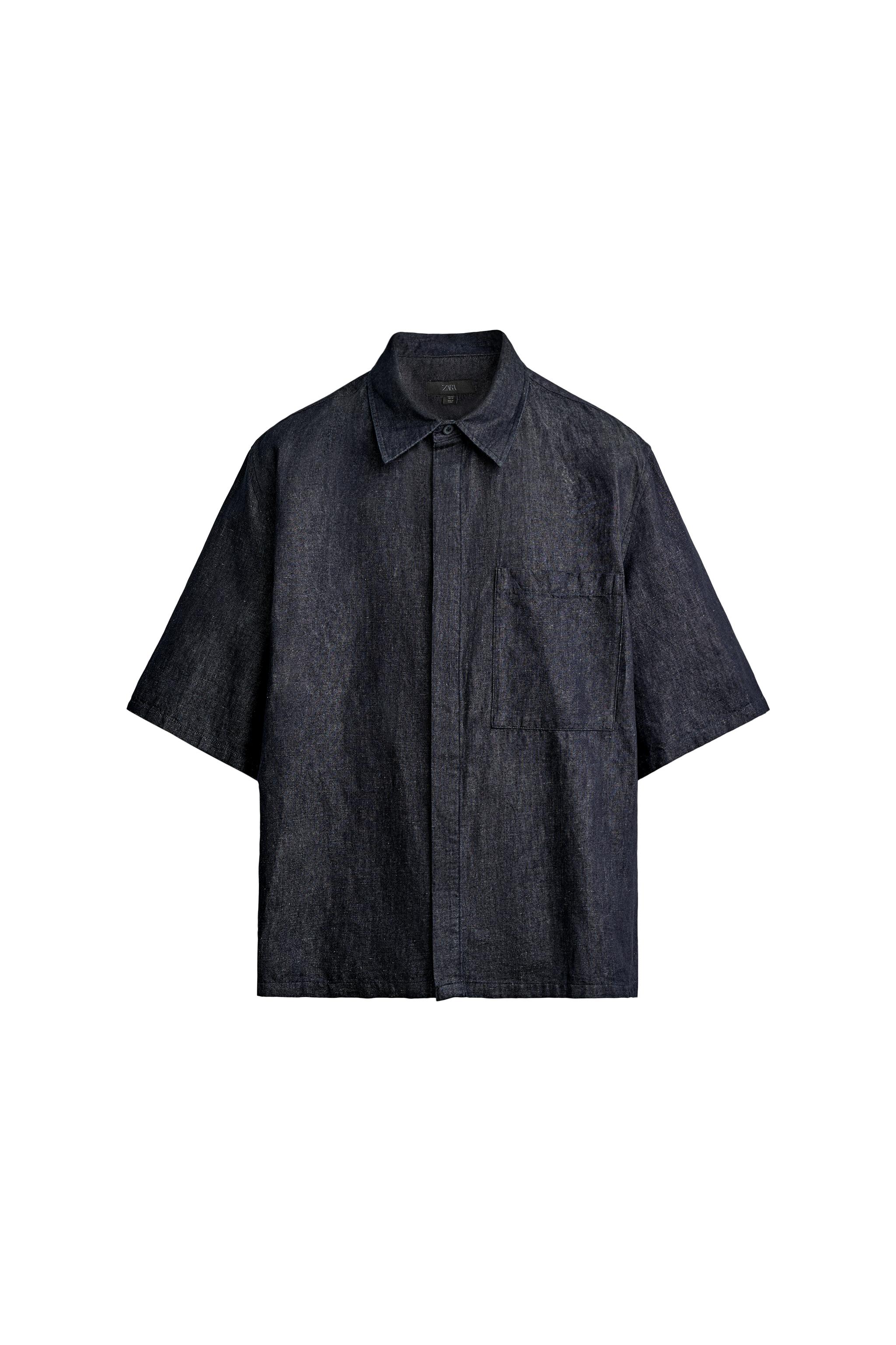 CAMISA DENIM BOXY FIT ALGODÓN - LINO